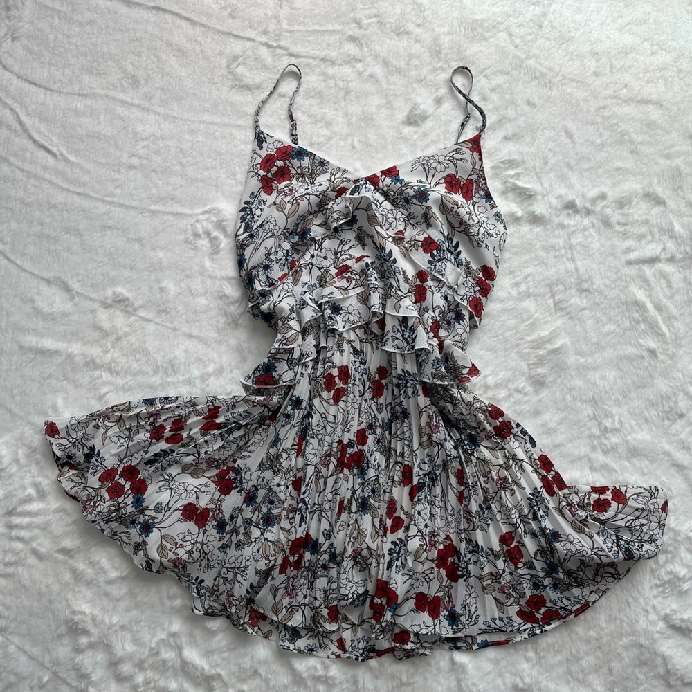 Ali & Jay Samo Pleated Ruffle Dress